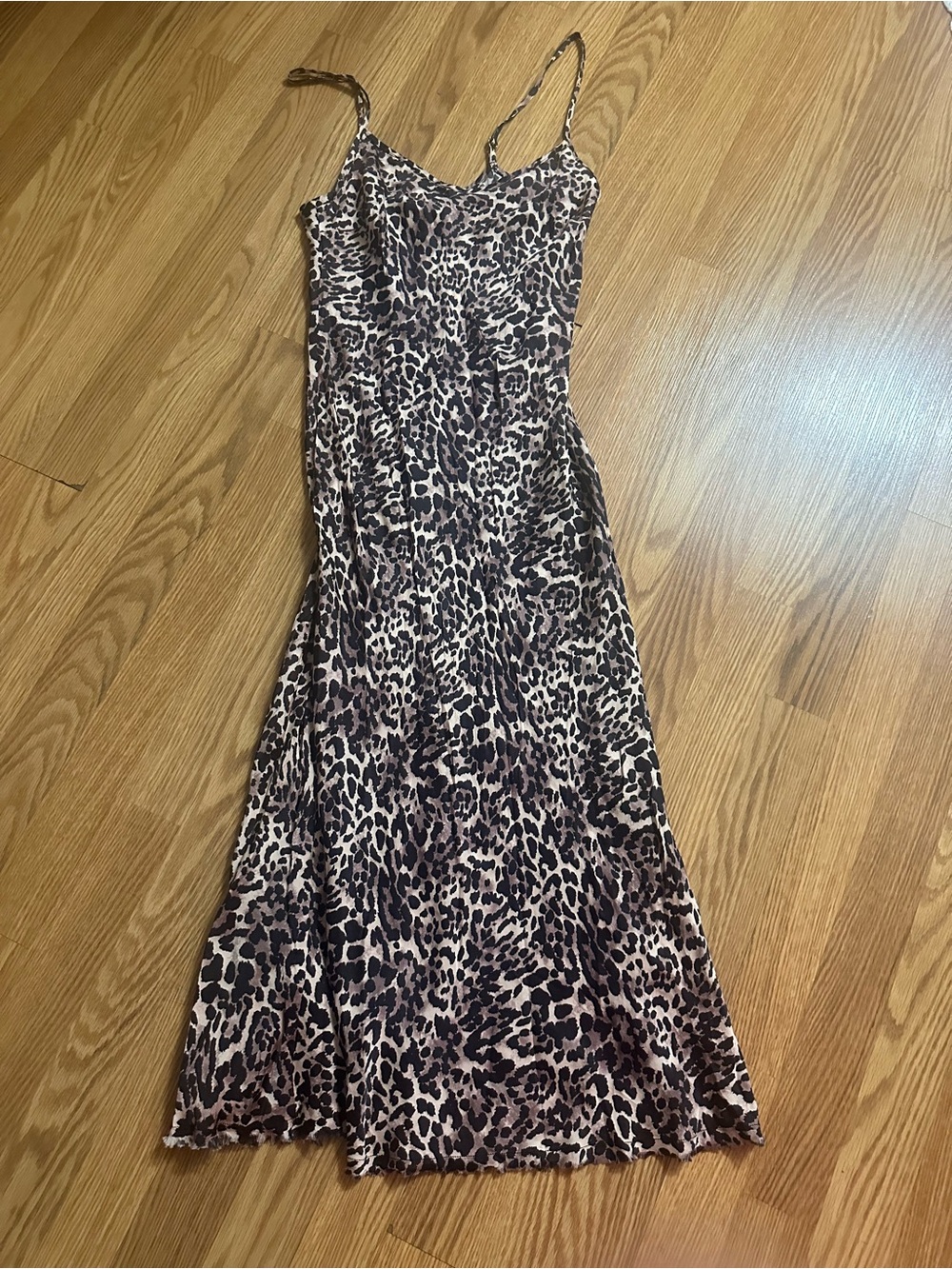 Nation LTD Leopard Slip Midi Dress - Brown/Black